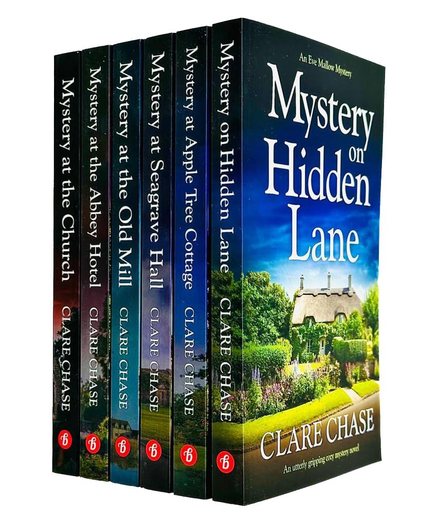Eve Mallow Mystery 6 Books Collection Set by Clare Chase paperback covers fanned out together
