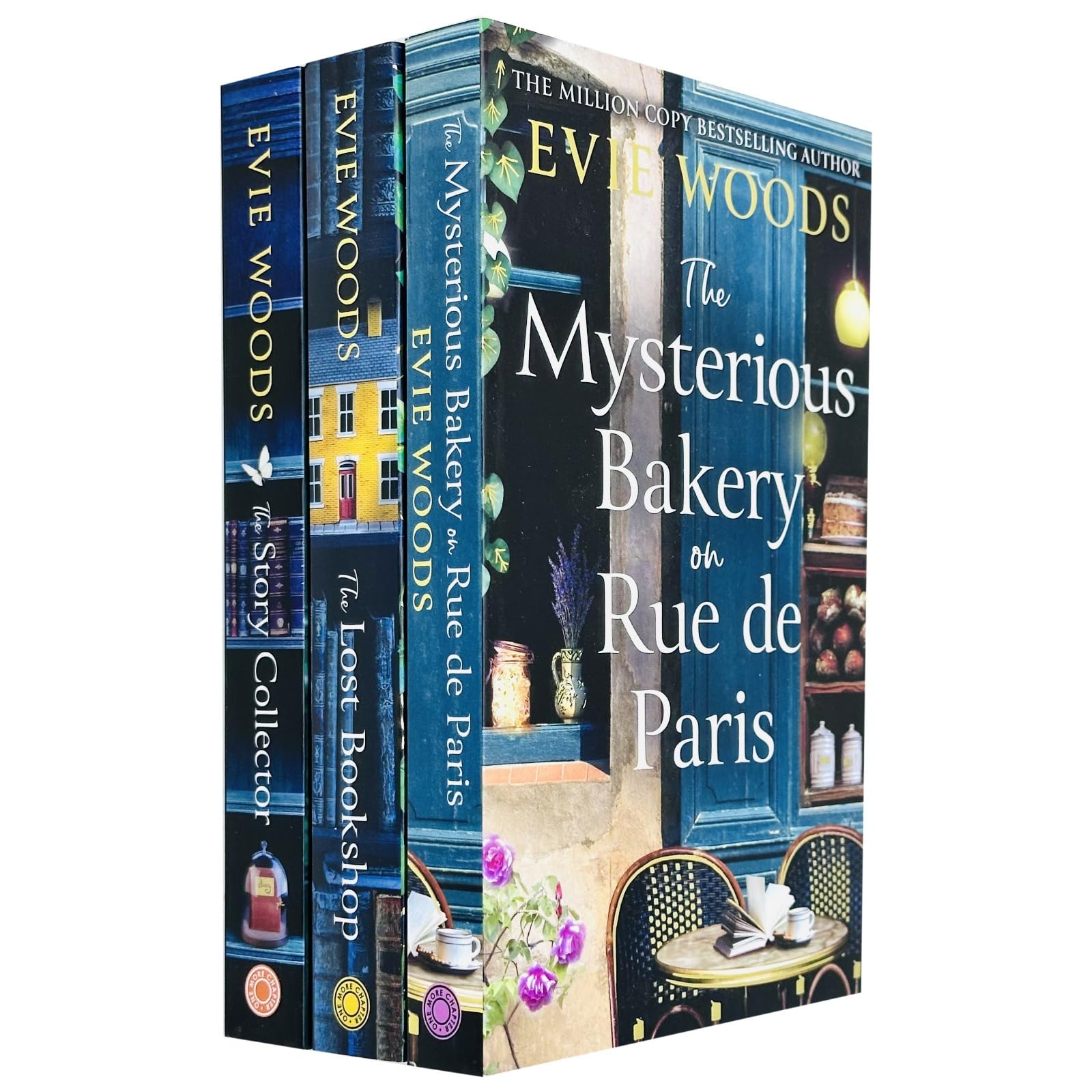 Front cover of The Lost Bookshop by Evie Woods, paperback edition from the 3 books collection set