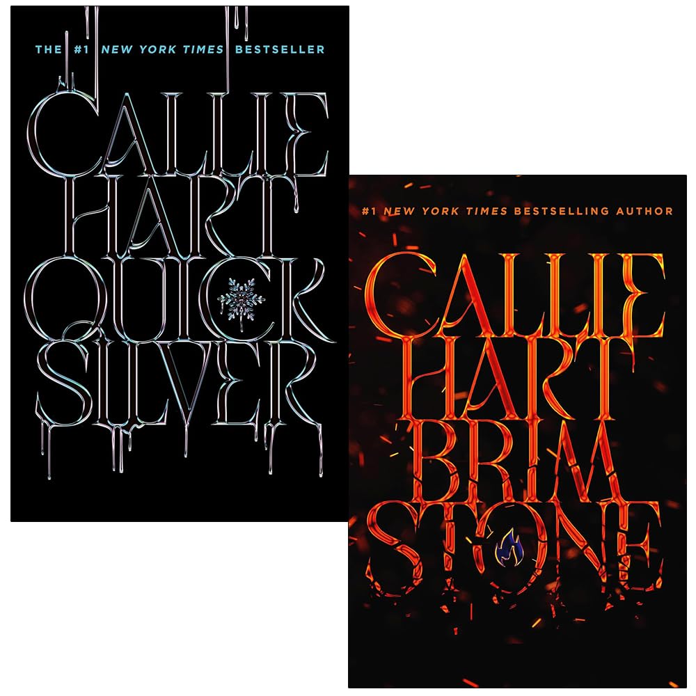 Fae & Alchemy Series by Callie Hart 2-book hardback collection set, front covers of Quicksilver and Brimstone