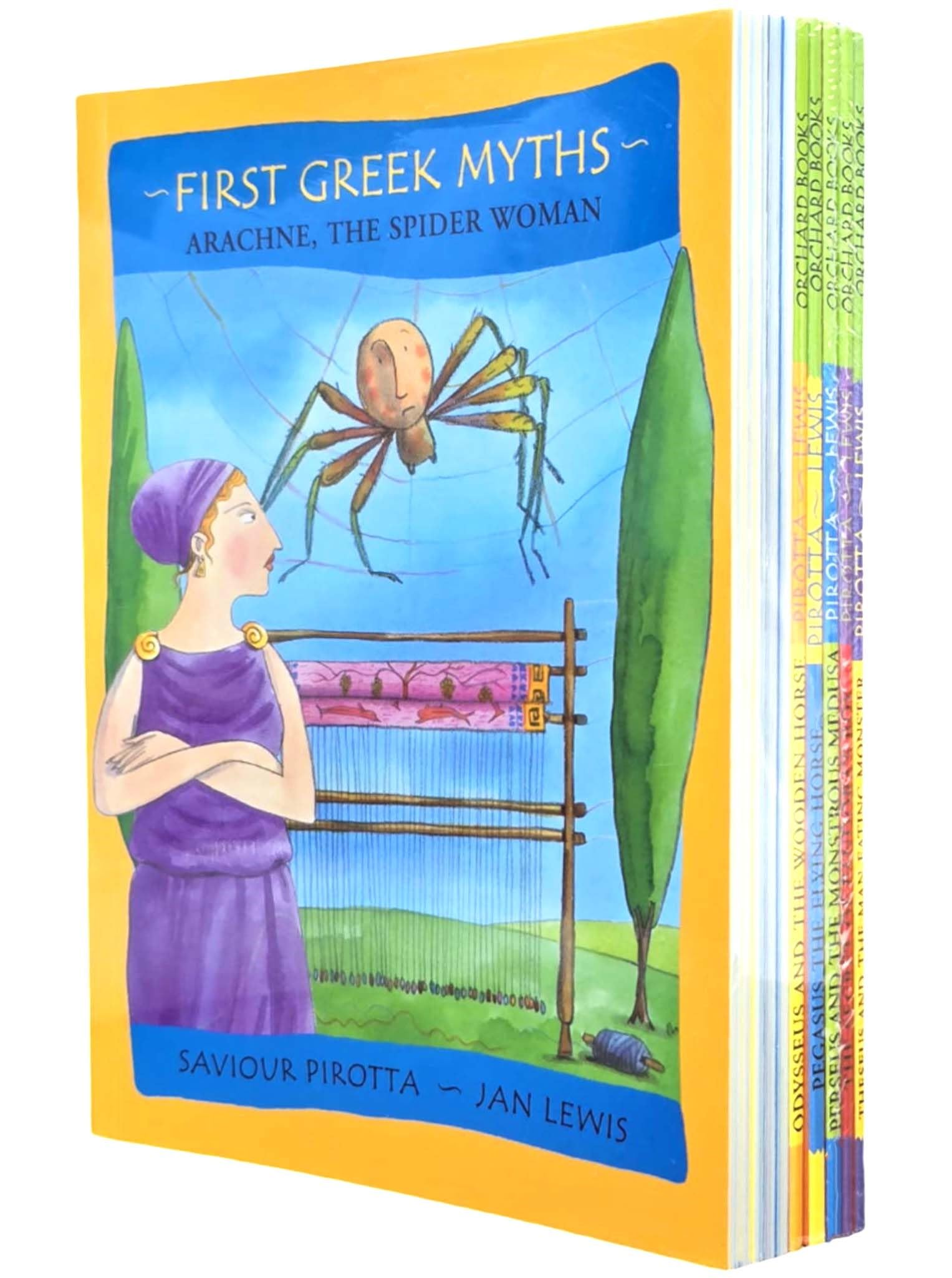 First Greek Myths Series by Saviour Pirotta and Jan Lewis, 10-book paperback collection set cover art