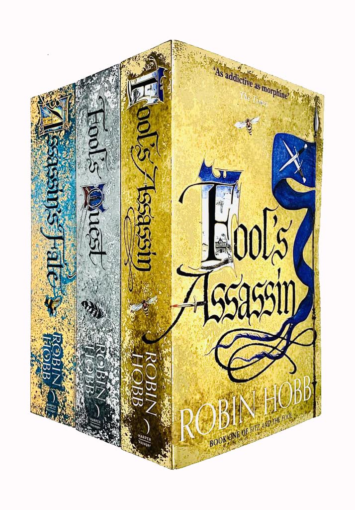Fitz and the Fool Trilogy by Robin Hobb, three paperback fantasy novels shown together with full cover artwork.