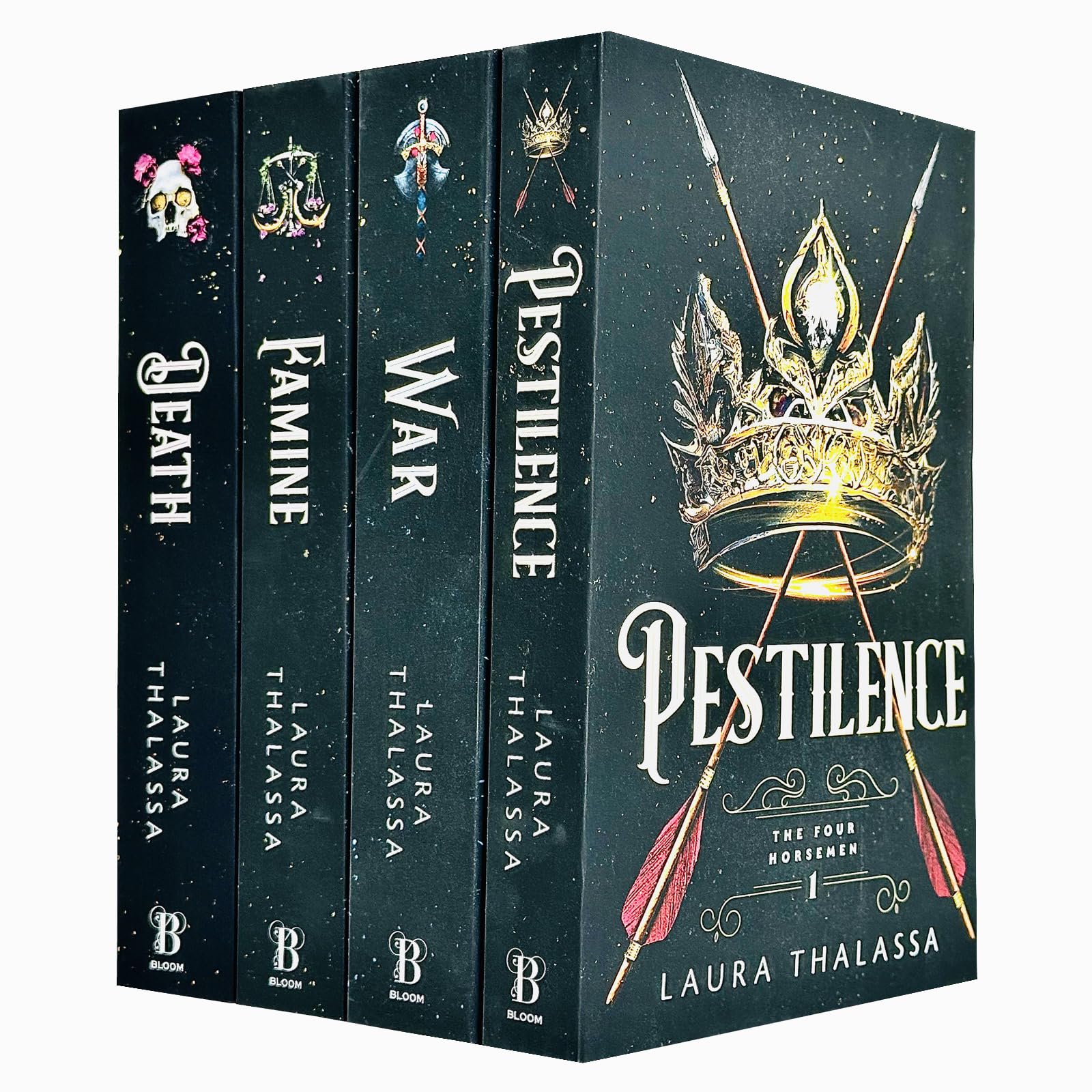 Front cover of The Four Horsemen Series by Laura Thalassa, 4-book paperback collection set