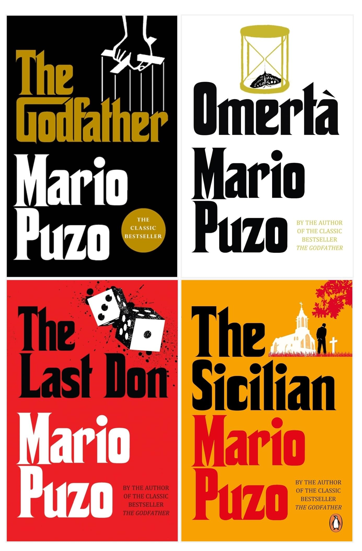 The Godfather Collection by Mario Puzo 4 books paperback set - front cover