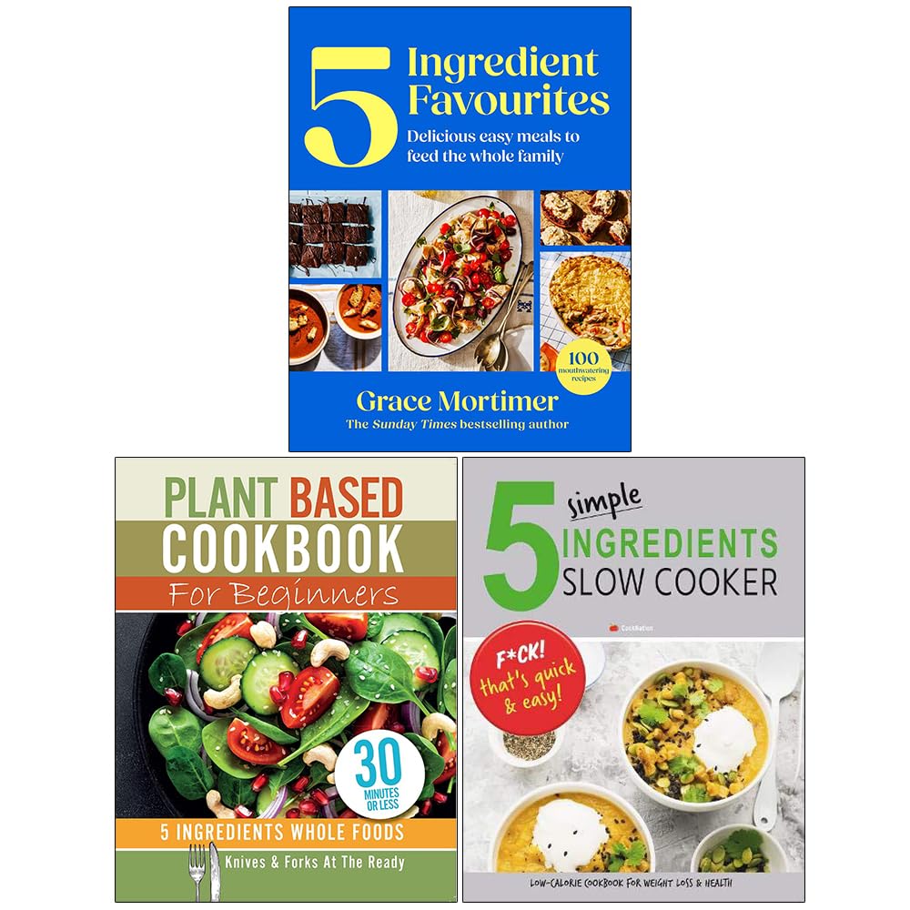 Front cover of Five Ingredient Favourites paperback cookbook by Grace Mortimer