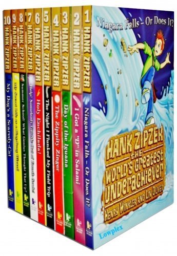 Hank Zipzer 10 Books Collection Set by Henry Winkler and Lin Oliver, paperback front cover, ages 7-9