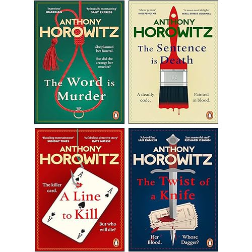 Hawthorne and Horowitz Mysteries by Anthony Horowitz - front cover of the 4-book paperback collection set