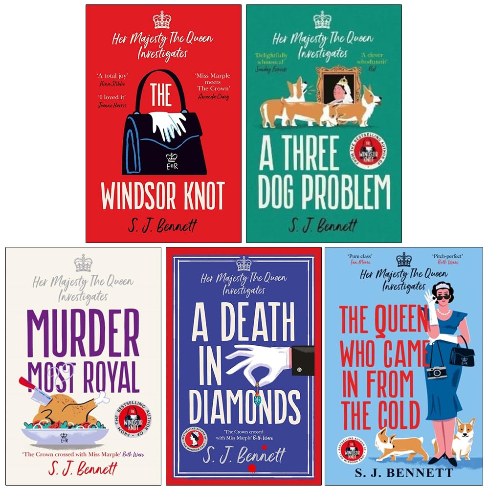 Her Majesty the Queen Investigates 5 books collection set by SJ Bennett - front cover of The Windsor Knot paperback