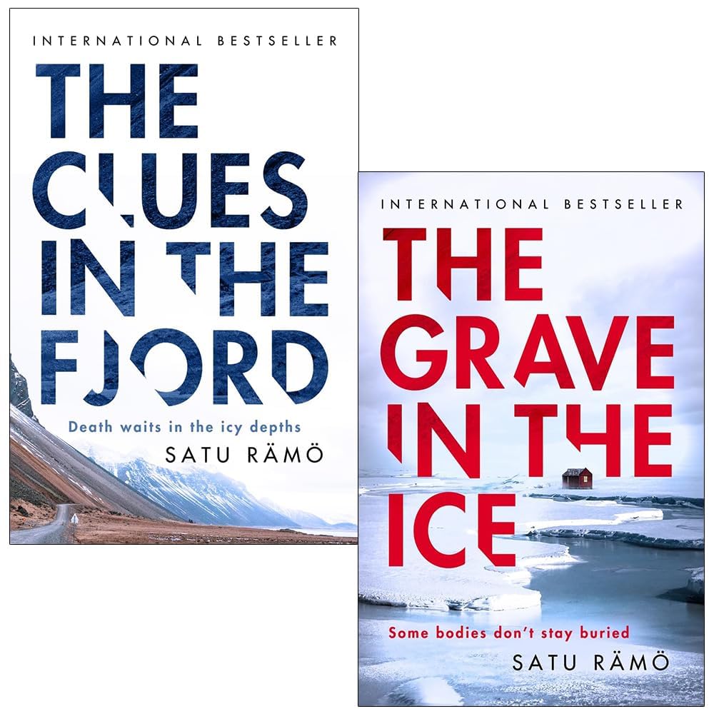 Hildur Series by Satu Rämö 2 books collection set paperback front covers, The Clues in the Fjord and The Grave in the Ice