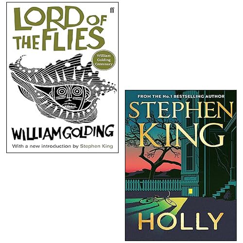 Front cover of the Holly by Stephen King & Lord of the Flies by William Golding 2-book paperback fiction set