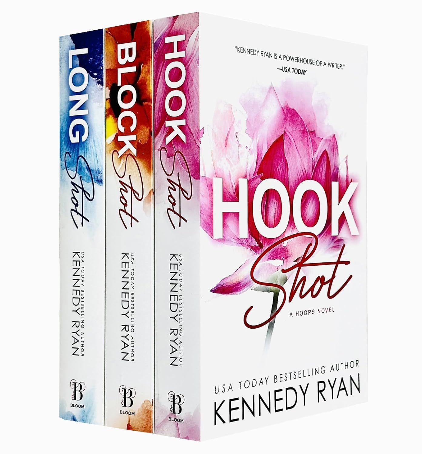 Hoops Series by Kennedy Ryan 3 Books Collection Set paperback front cover - Long Shot, Block Shot, Hook Shot