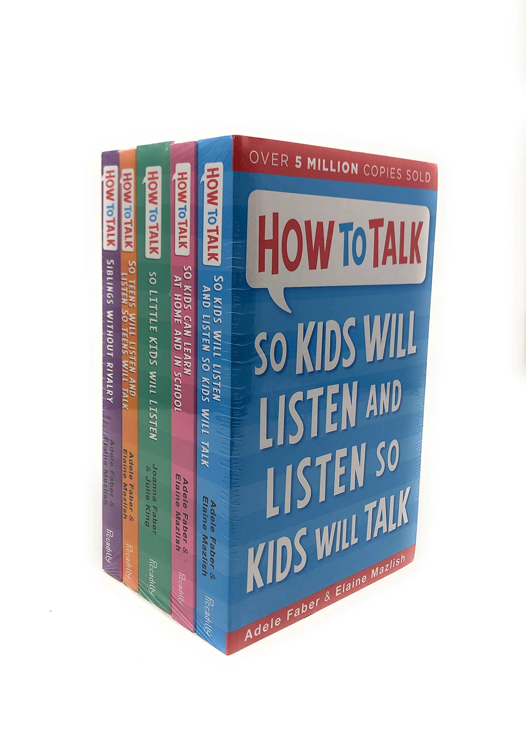How to Talk Series 5 Books Collection Set by Adele Faber and Elaine Mazlish - front cover paperback set