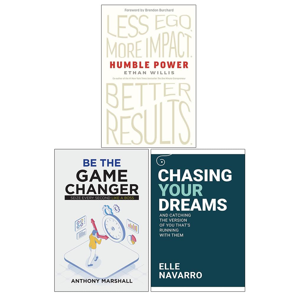 Front cover of Humble Power, Be The Game Changer and Chasing Your Dreams 3 books collection set, brand new paperback edition