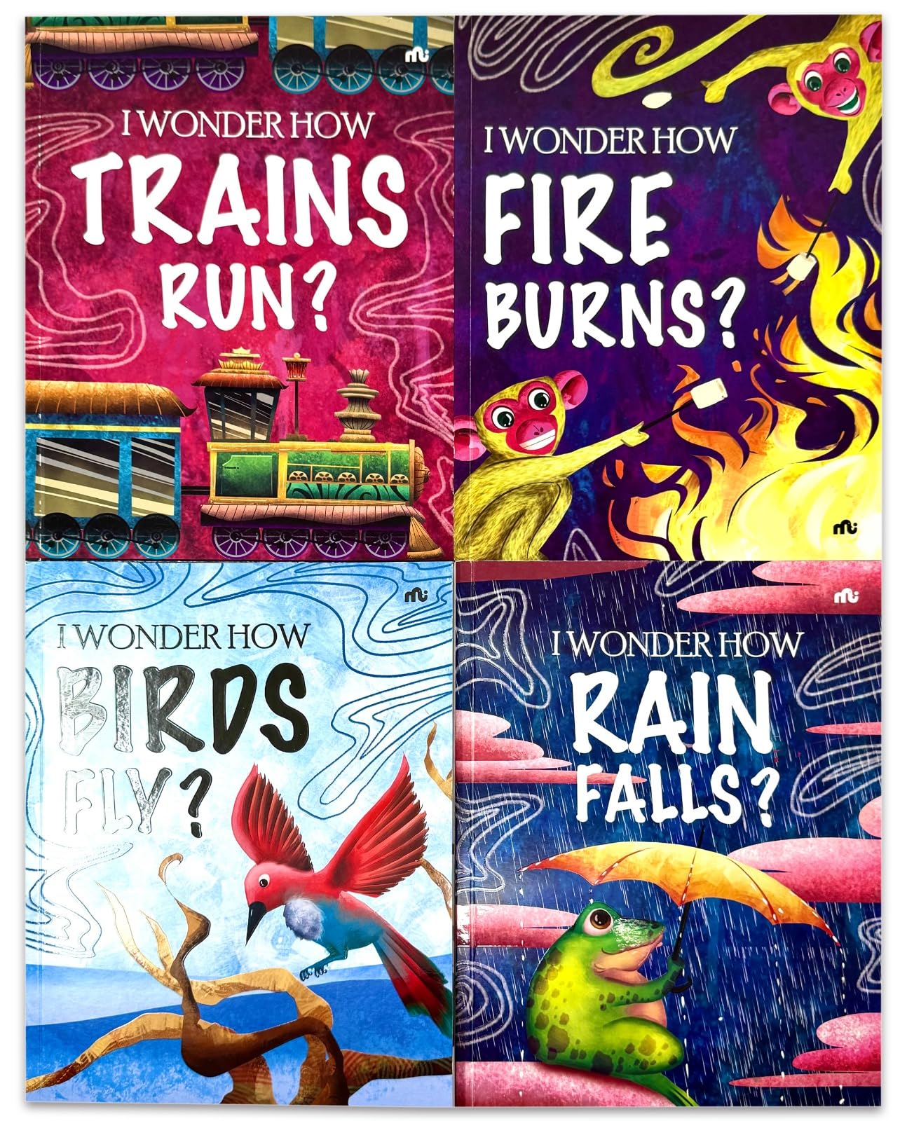I Wonder How Series 4 Books Collection Set by Moonstone - front cover of the paperback box set showing all four titles