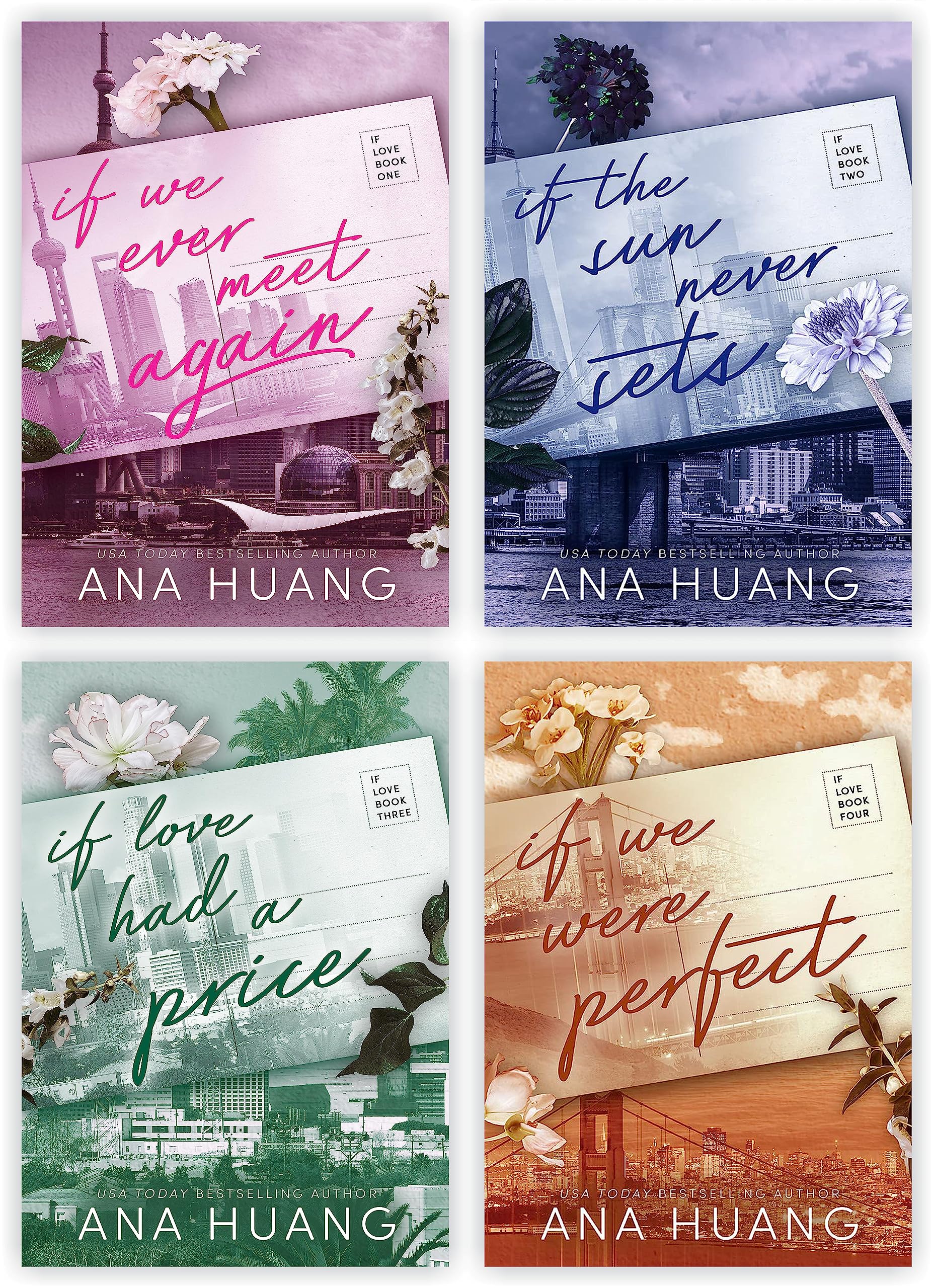 Front cover view of the If Love by Ana Huang 4-book paperback collection set, showing all four titles stacked together.