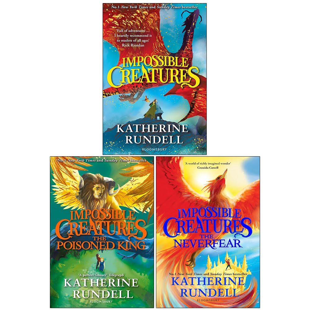 Impossible Creatures by Katherine Rundell paperback front cover, book 1 of the Impossible Creatures series