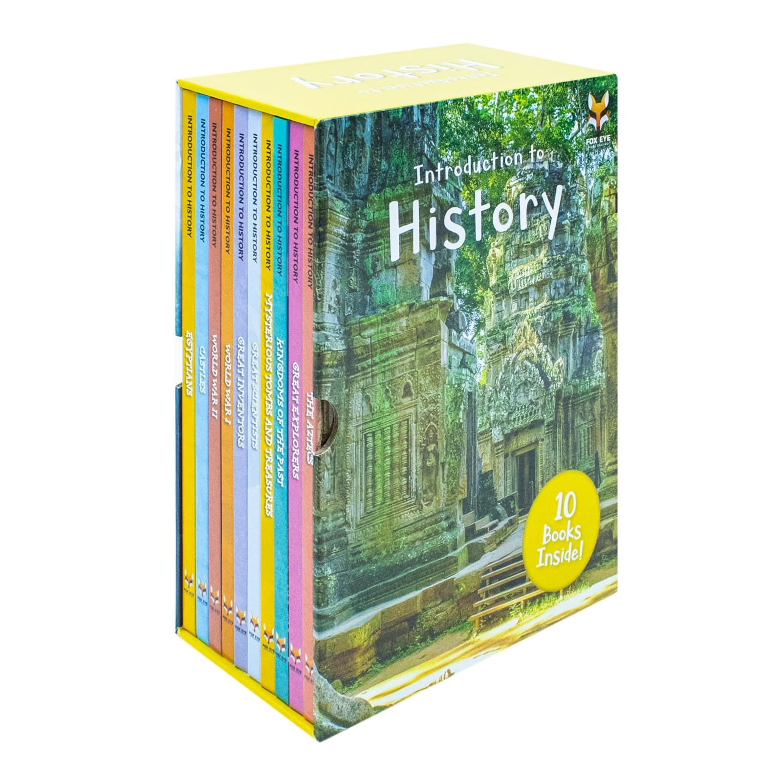 Front cover view of the Introduction to History for Beginners Series 2 by Jasmine Brooke 10-book hardback collection for ages 5+