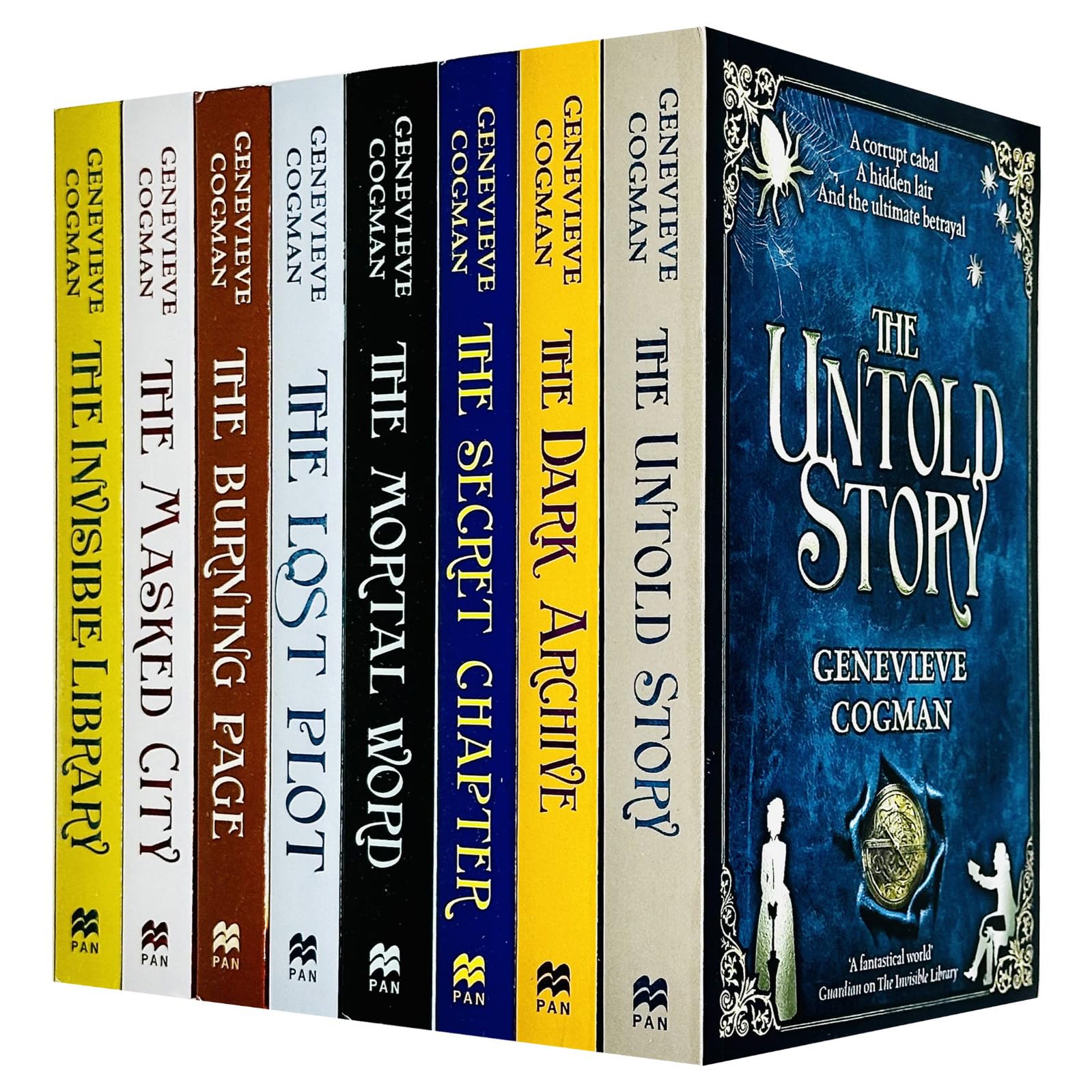 The Invisible Library 8 book collection set by Genevieve Cogman, paperback front cover artwork
