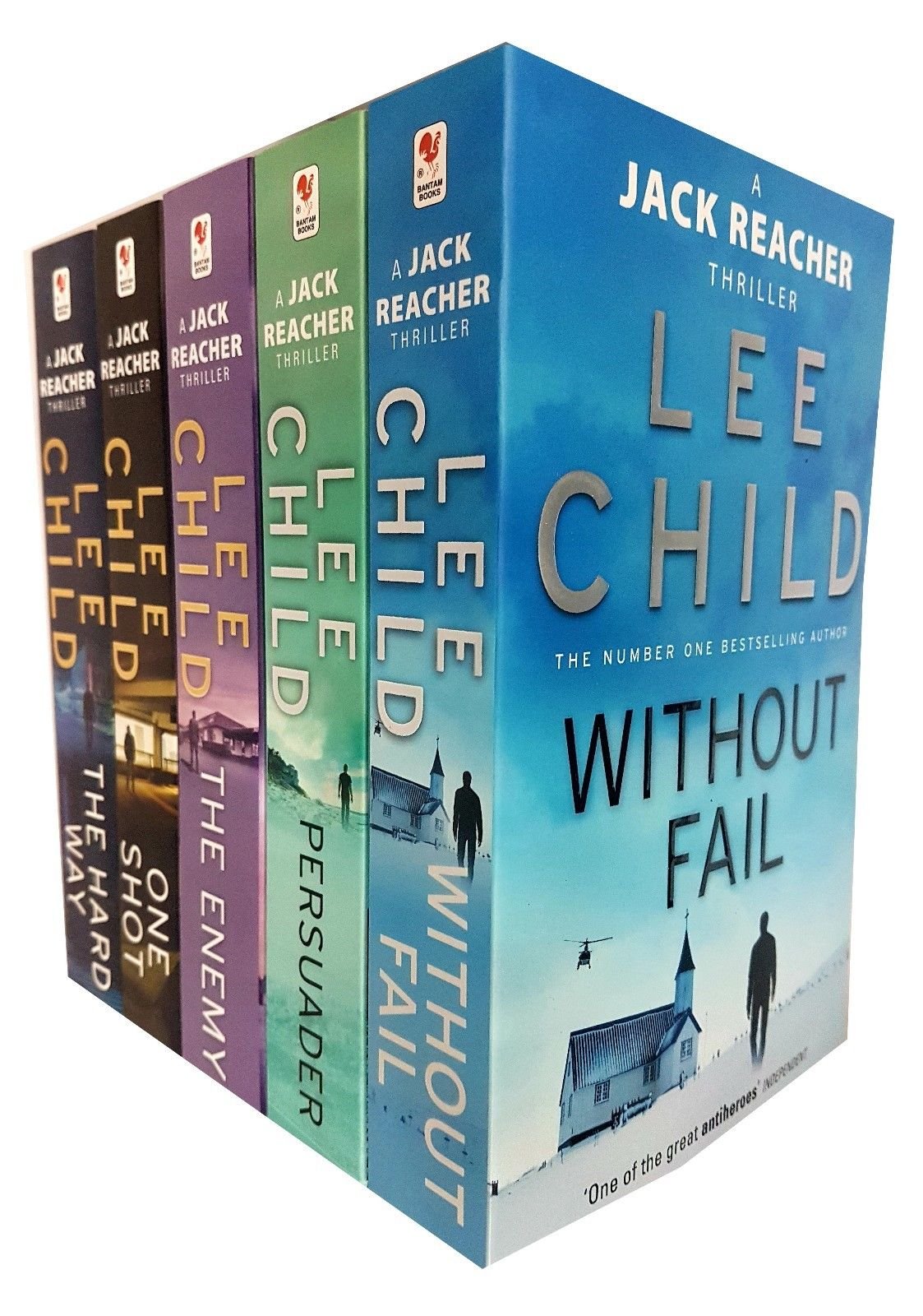 Jack Reacher Series 6-10 Collection by Lee Child - front cover of the 5-book paperback set featuring Without Fail, Persuader, The Enemy, One Shot, and The Hard Way