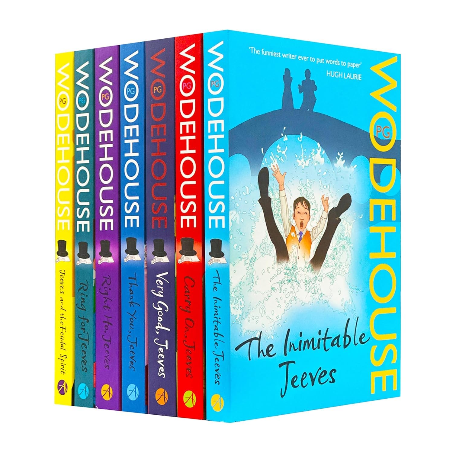 Front cover of the Jeeves and Wooster by P.G. Wodehouse 7 Books Collection Set, paperback fiction box set