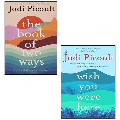 Front covers of the Jodi Picoult 2 book paperback collection set, Wish You Were Here and The Book of Two Ways