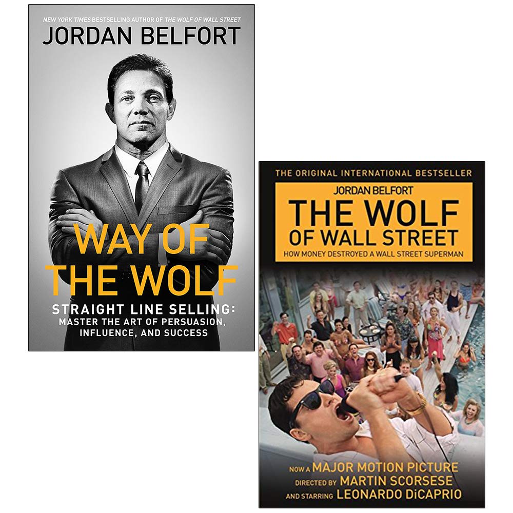 Jordan Belfort 2 Books Collection Set paperback front cover, Way of the Wolf and The Wolf of Wall Street