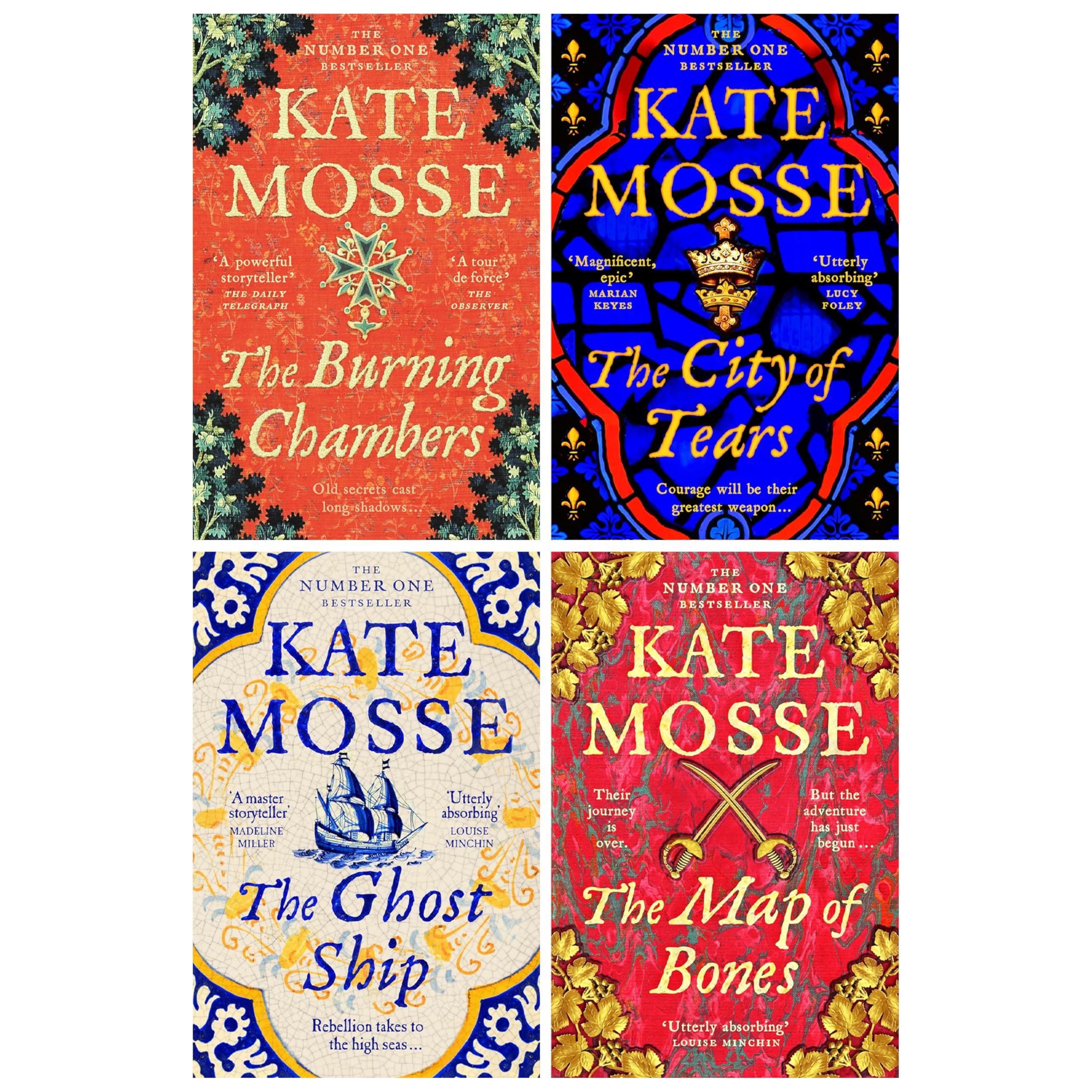 The Joubert Family Chronicles by Kate Mosse 4 book paperback collection set cover, front view