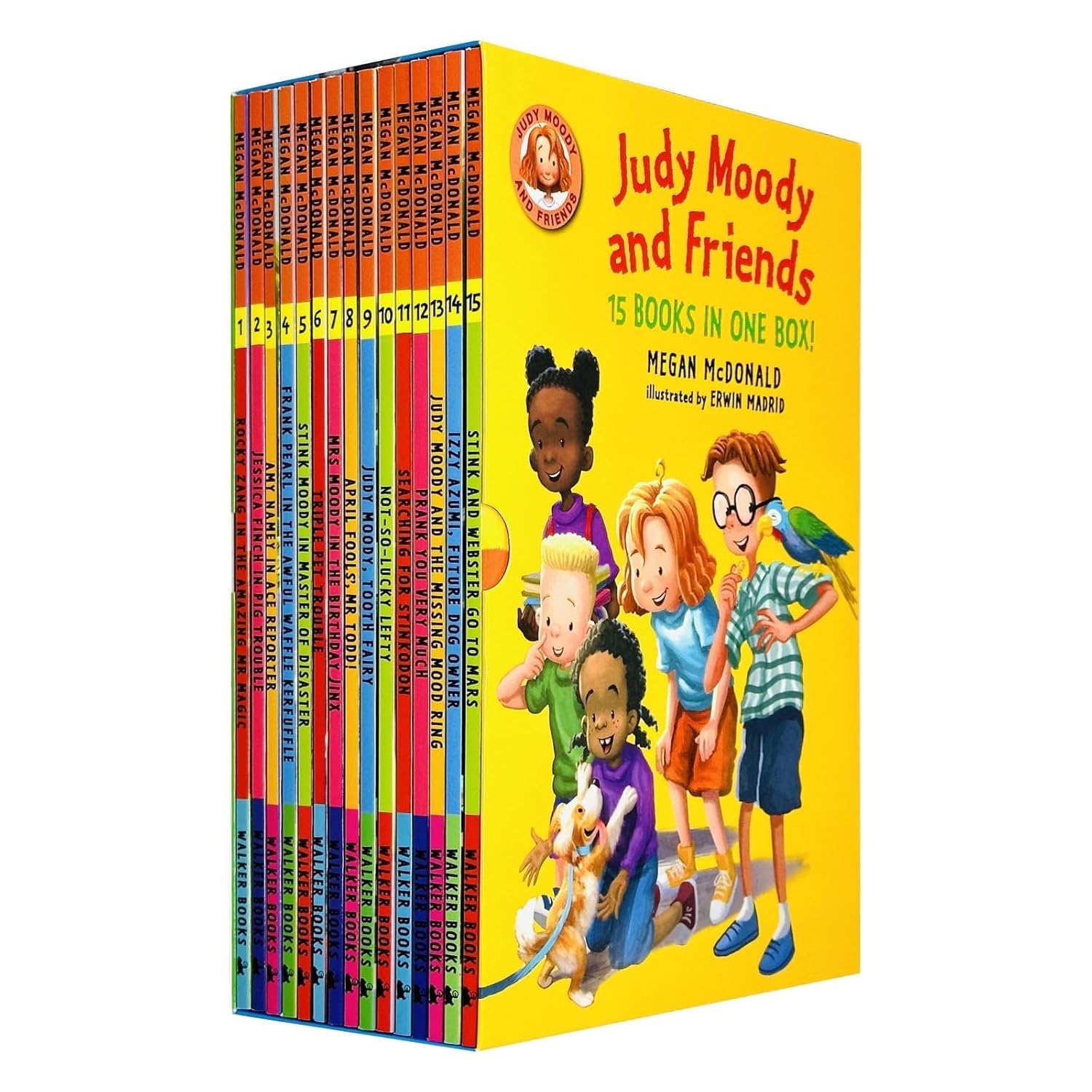 Judy Moody and Friends 15 Books Collection Set by Megan McDonald - front cover of the paperback box set