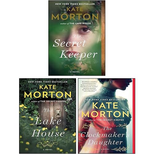 Front cover of the Kate Morton Collection 3 books paperback set featuring The Lake House, The Secret Keeper, and The Clockmaker's Daughter