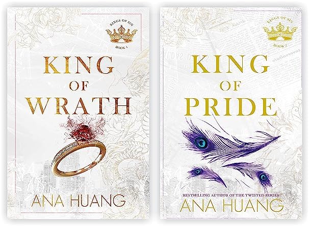 Kings of Sin series by Ana Huang paperback 2-book set front cover featuring King of Wrath and King of Pride