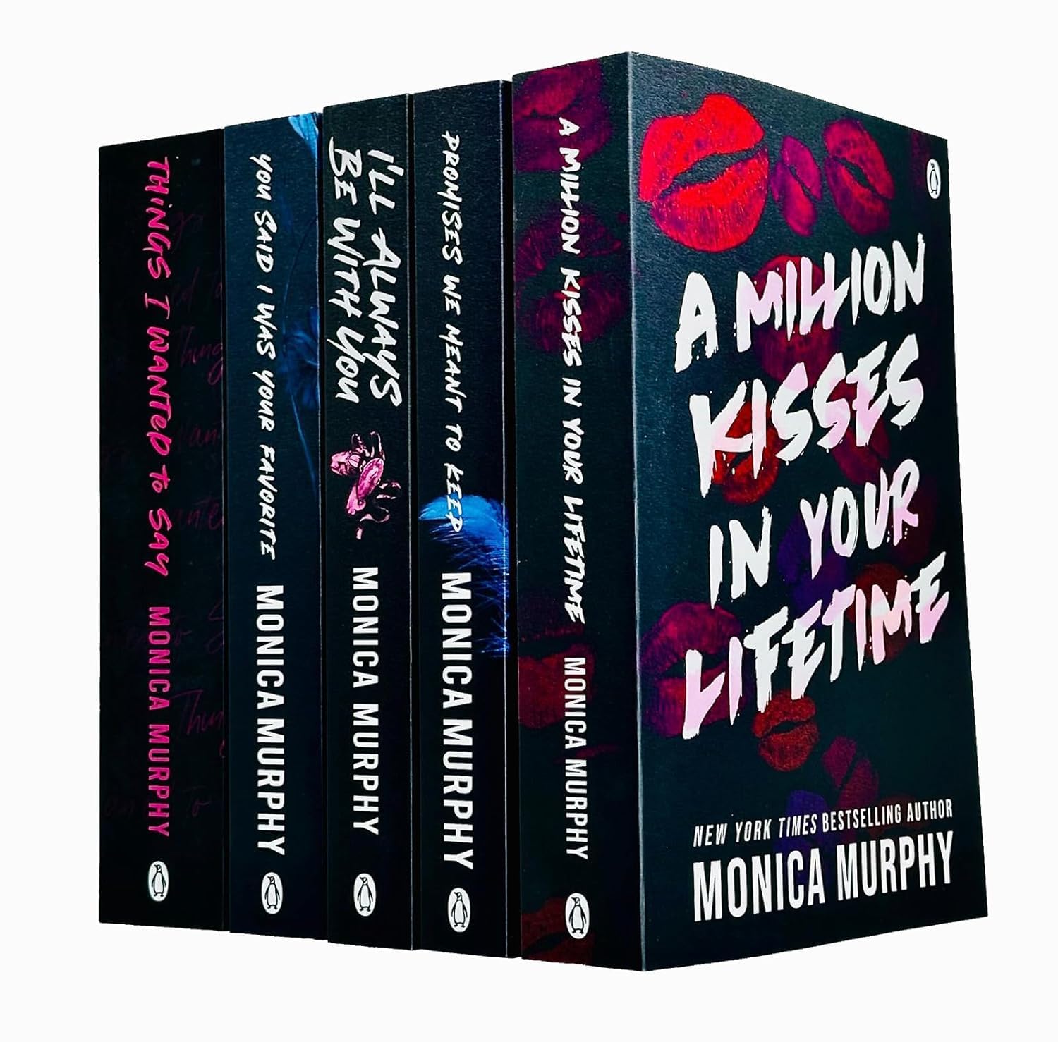 Lancaster Prep Series by Monica Murphy 5-book paperback collection set front covers