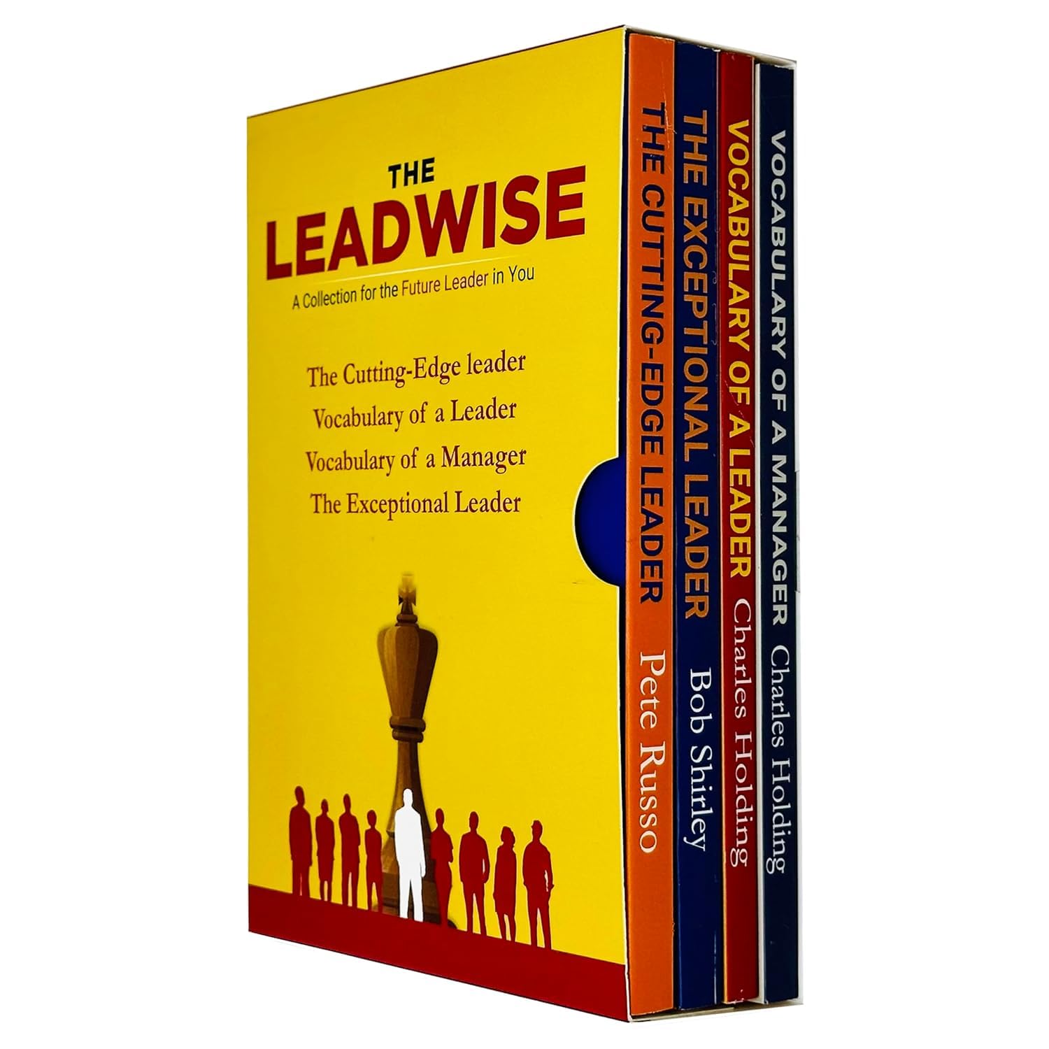 Leadwise 4 Books Collection Set paperback front cover featuring The Cutting-Edge Leader, The Exceptional Leader, and two leadership vocabulary guides