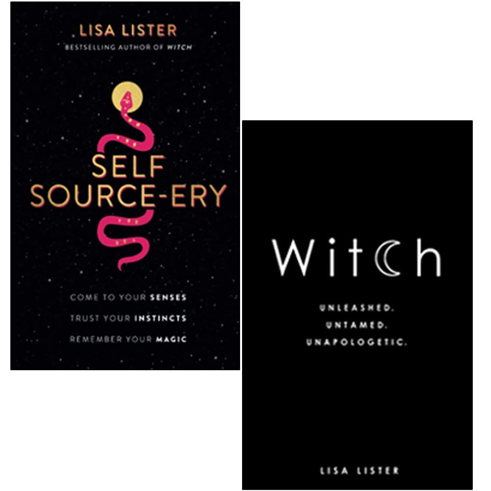 Front covers of Lisa Lister's 2-book paperback collection set, Self Source-ery and Witch: Unleashed. Untamed. Unapologetic.