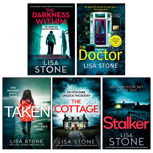 Lisa Stone 5 Books Collection Set paperback front cover artwork showing all five thriller titles