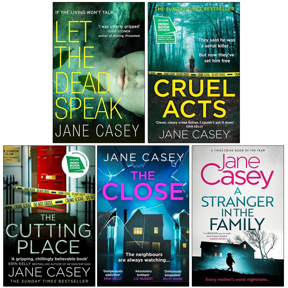 Maeve Kerrigan series 5-book paperback set by Jane Casey - front cover of Let the Dead Speak