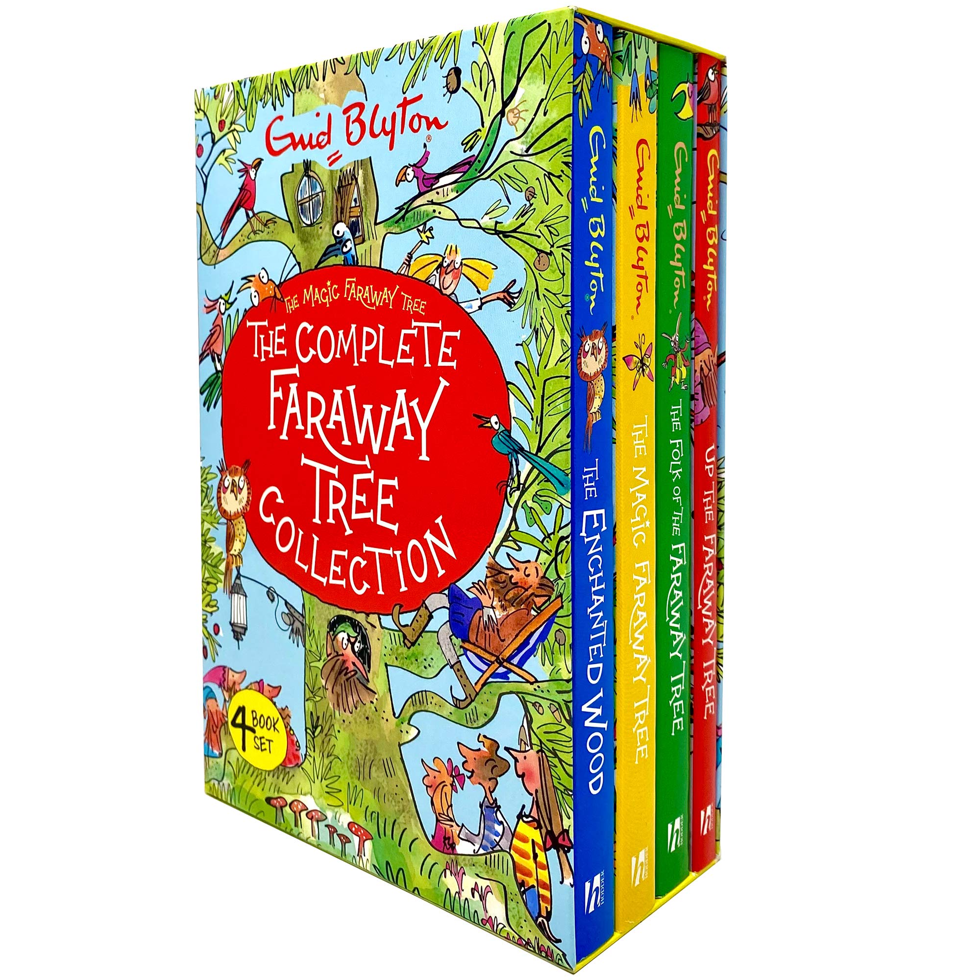 Front cover of The Magic Faraway Tree 4 Books Collection Set by Enid Blyton, paperback edition, ages 7-9
