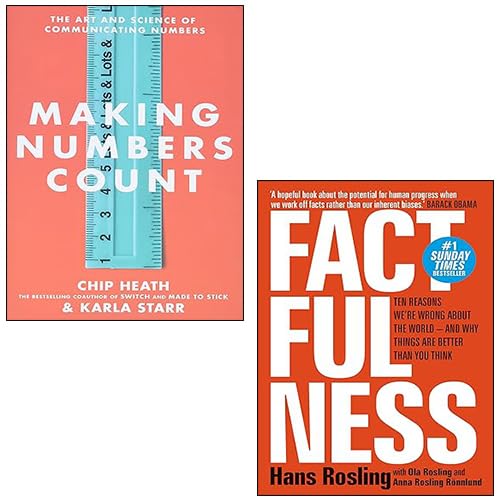 Making Numbers Count and Factfulness 2 Books Collection Set front covers, Mixed Format non-fiction