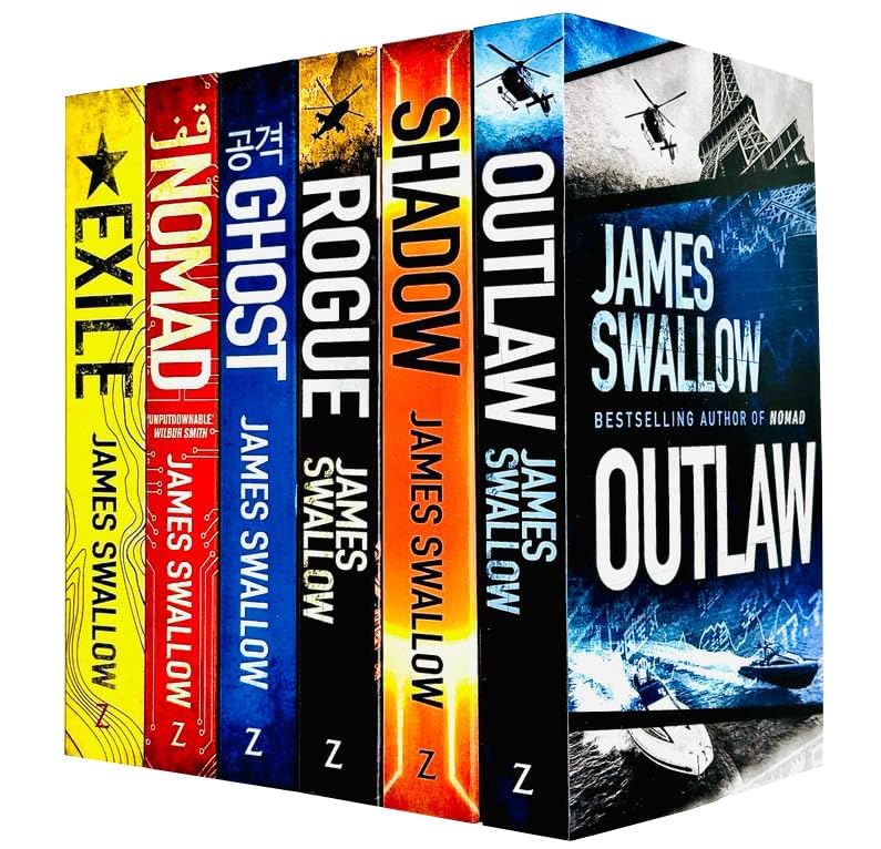 Marc Dane Series 6 Books Collection Set by James Swallow, paperback front covers on display