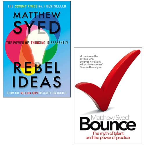 Front covers of Matthew Syed's 2-book paperback collection set, Rebel Ideas and Bounce, Non Fiction