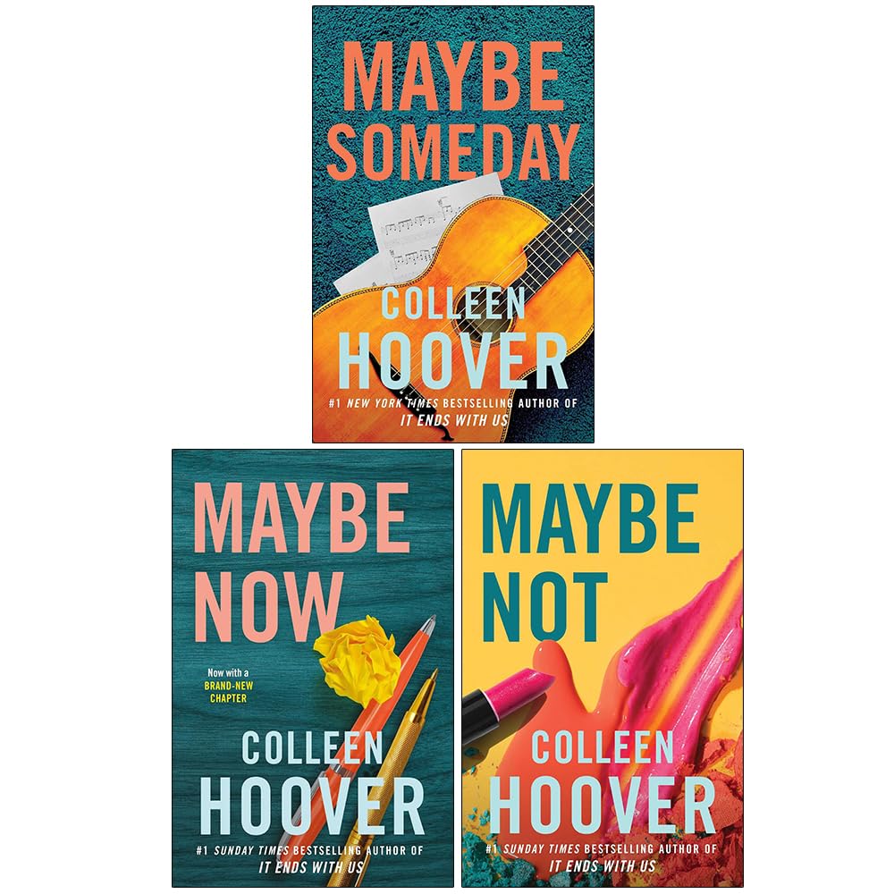 Front cover view of the Maybe Someday 3-book paperback set by Colleen Hoover showing all three titles