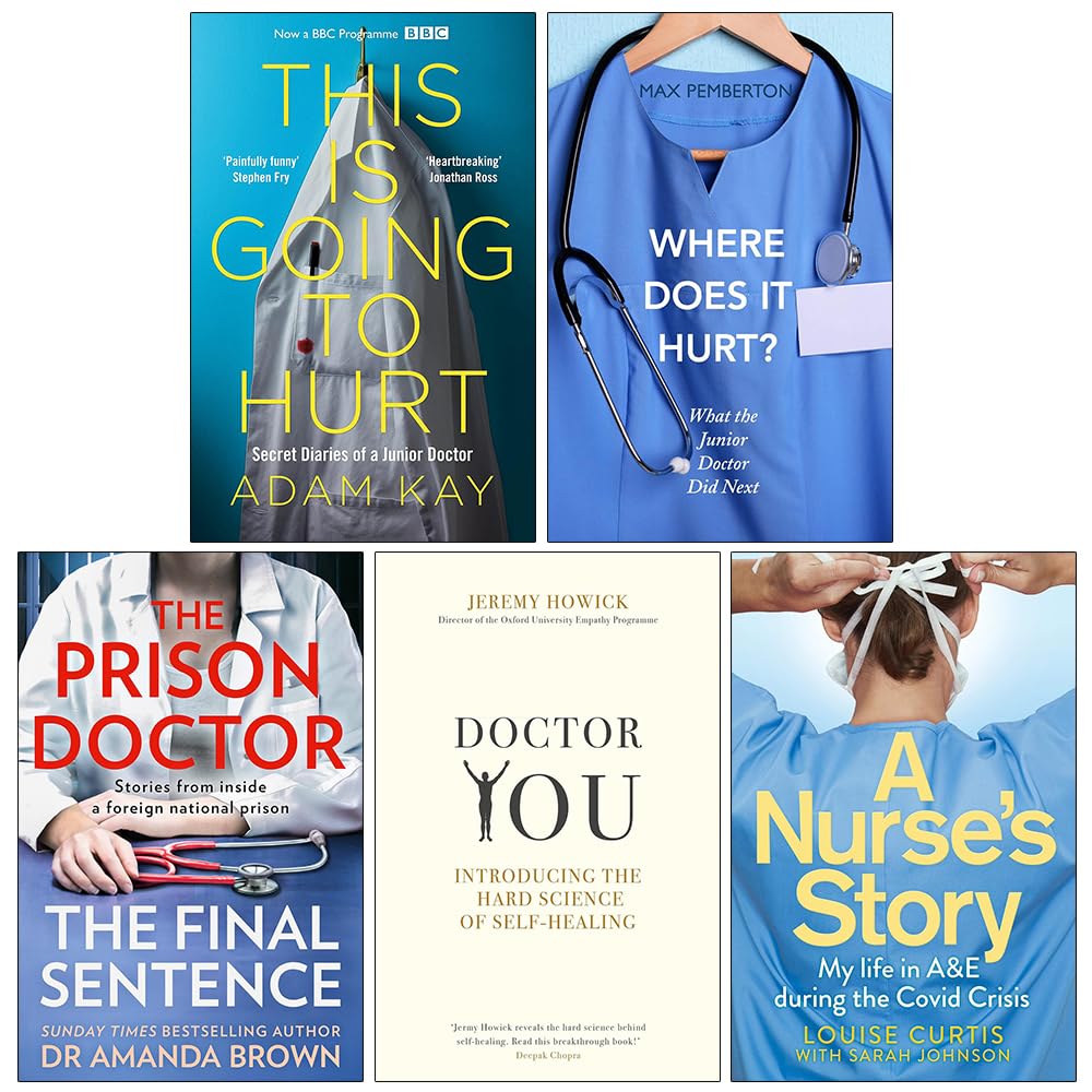 Medical Memoirs From Doctors and Nurses 5 Books Collection Set paperback front covers featuring This Is Going to Hurt by Adam Kay