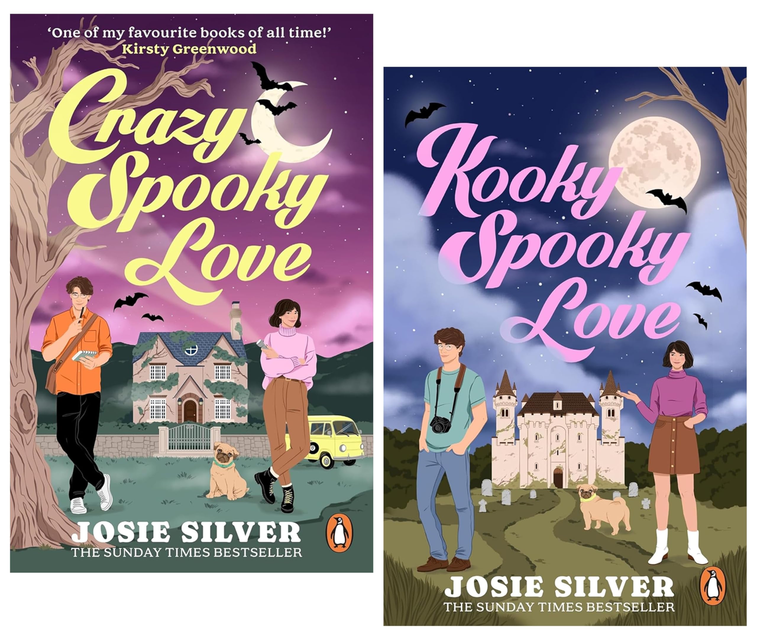 Melody Bittersweet series by Josie Silver 2-book paperback set featuring Crazy Spooky Love and Kooky Spooky Love front covers