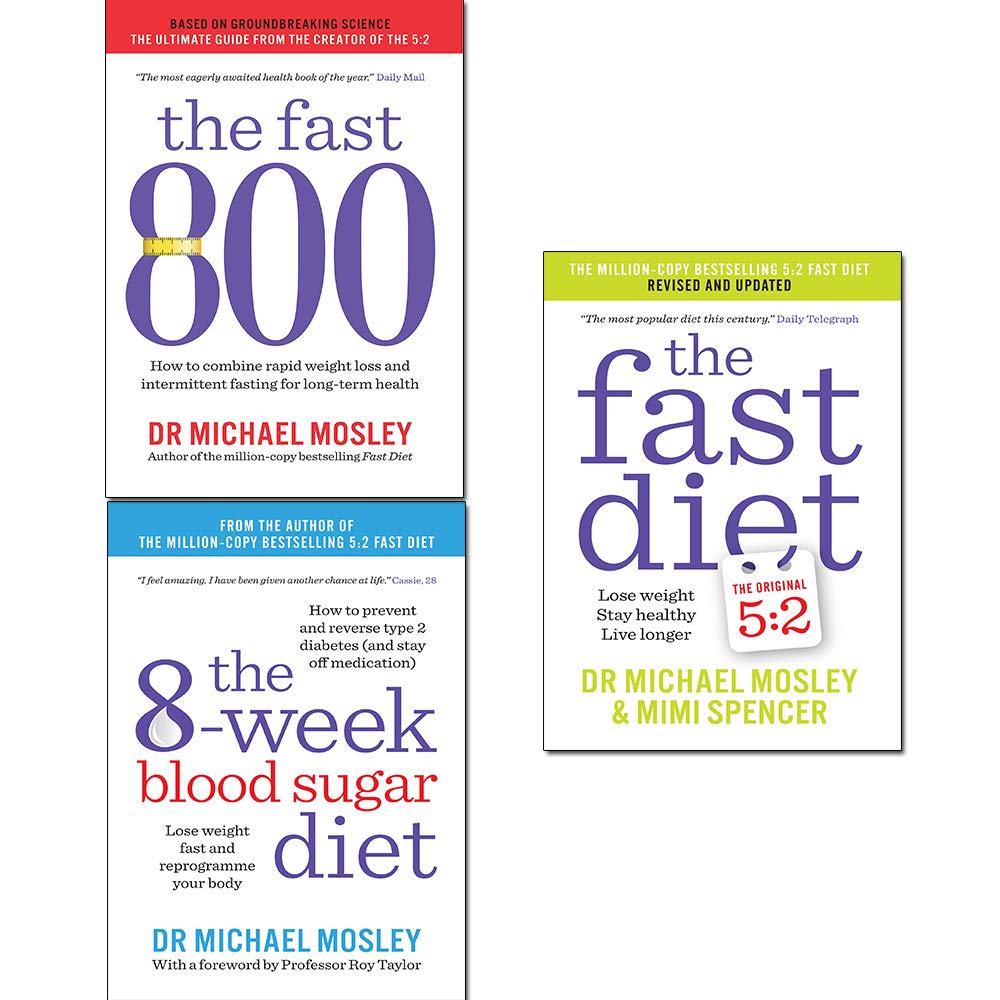 Front cover of The Fast 800 by Michael Mosley, paperback edition, part of the 3 books collection set