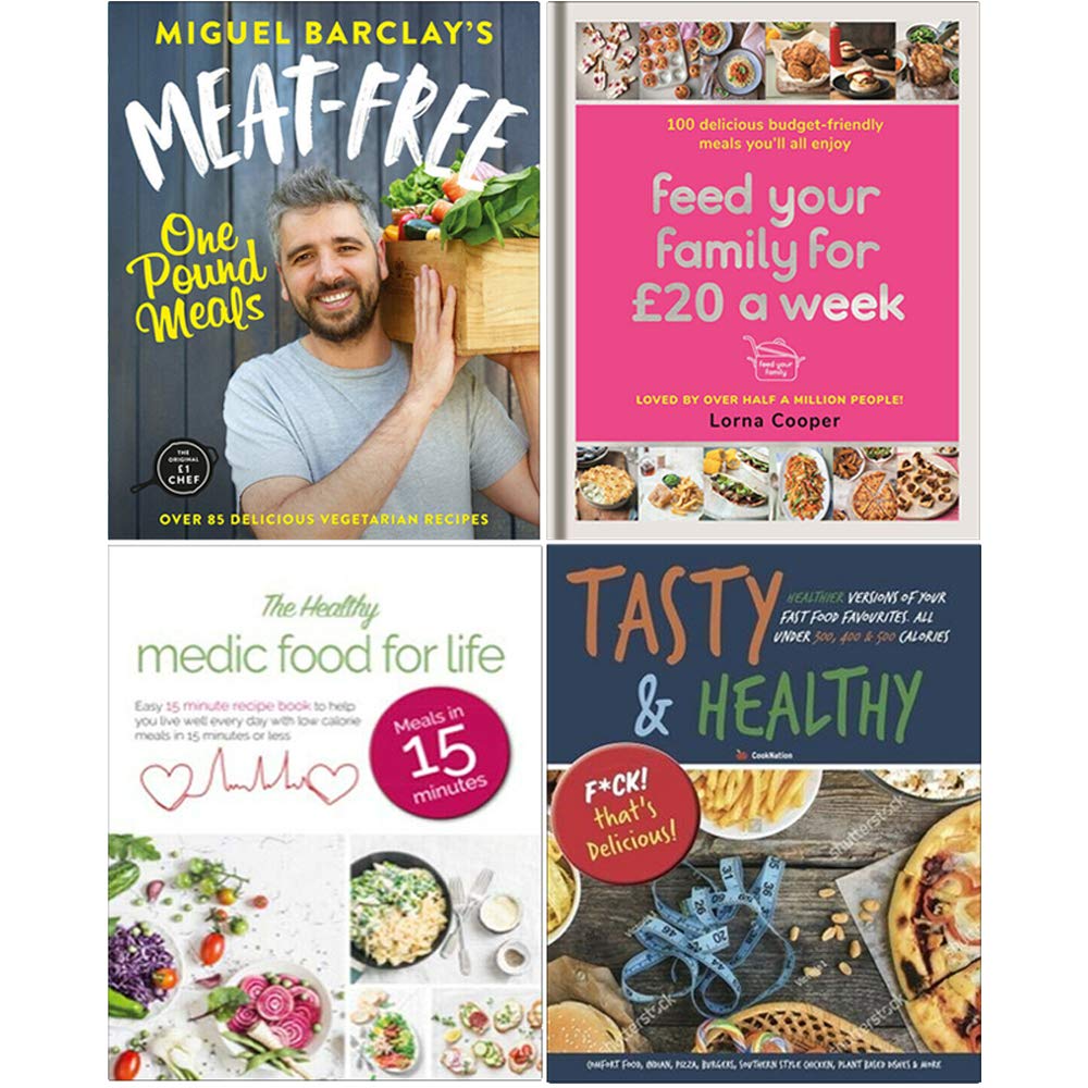 Front cover of Miguel Barclay's Meat-Free One Pound Meals, part of the 4 books paperback collection set