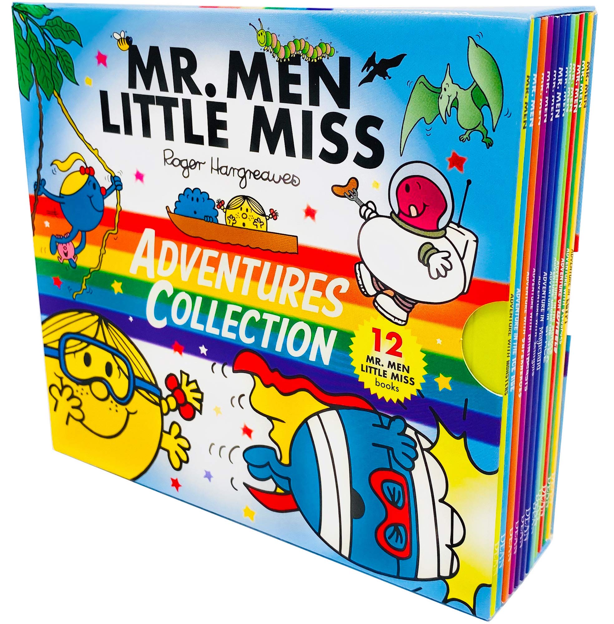 Mr. Men & Little Miss Adventures Collection 12 books paperback box set front cover by Roger Hargreaves