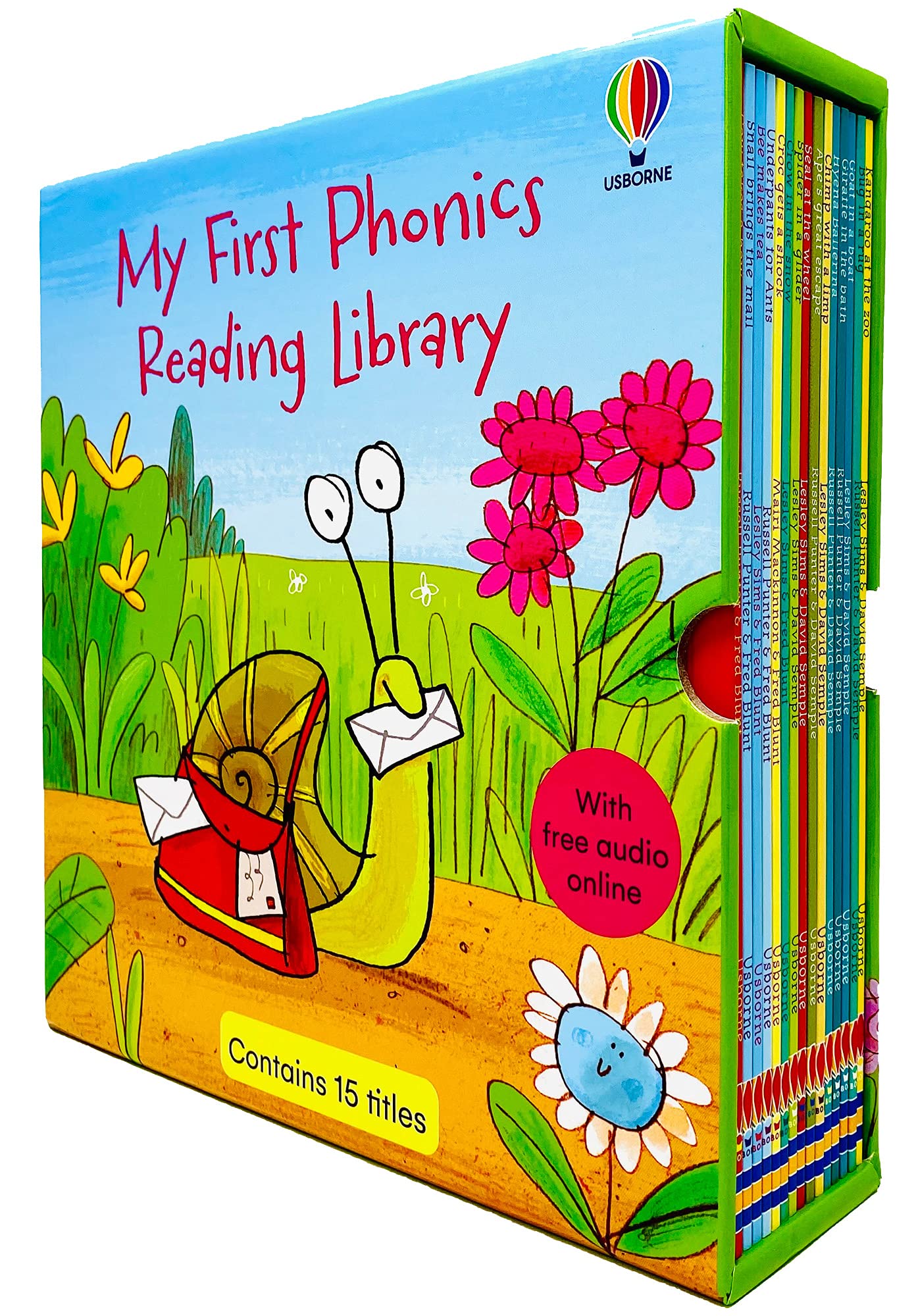 My First Phonics Reading Library 15 Books Collection Set, Usborne Phonics Readers paperback box set for ages 3-7