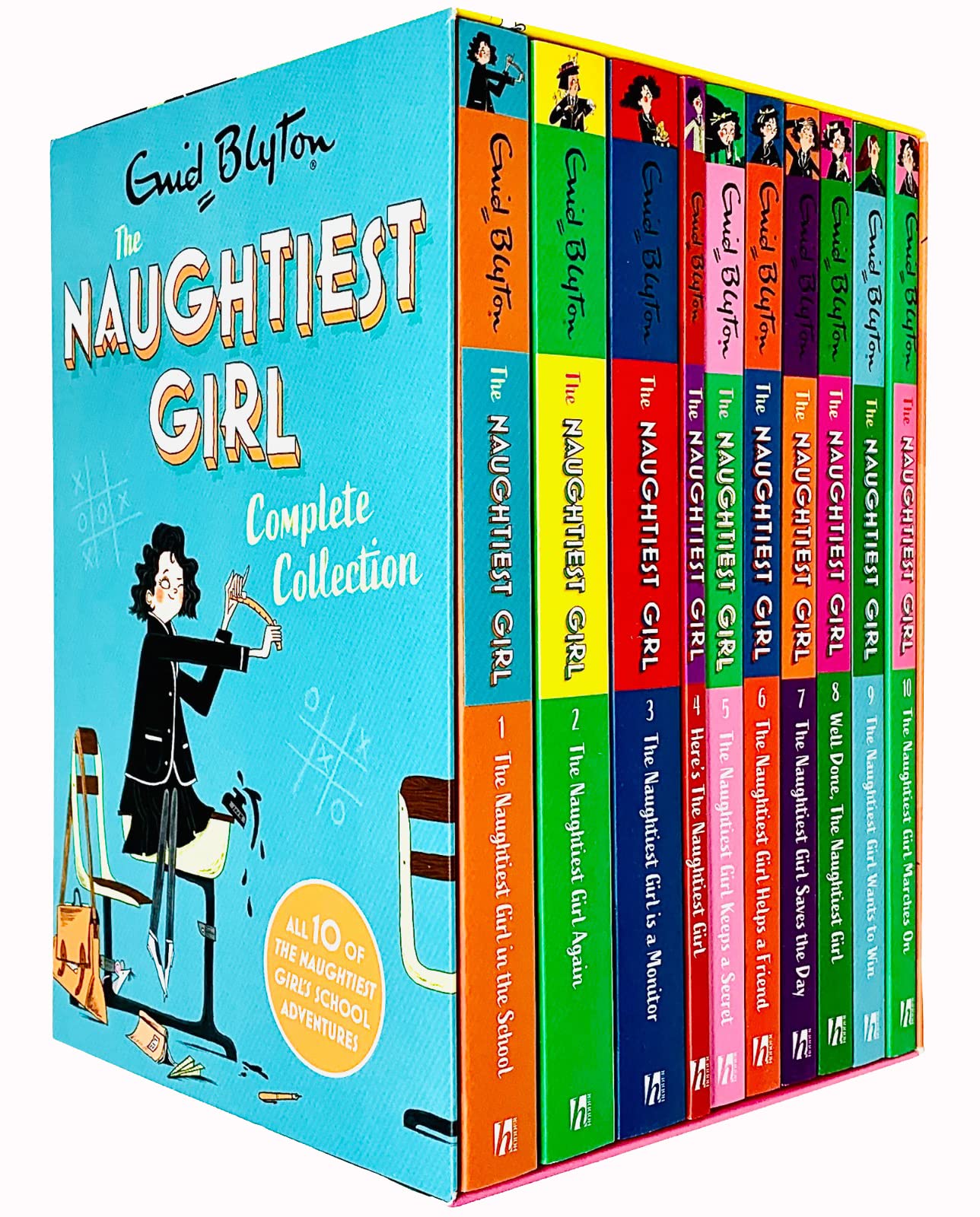 The Naughtiest Girl Complete Collection by Enid Blyton - 10 book paperback box set front cover artwork