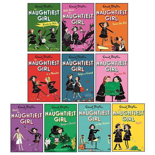 The Naughtiest Girl 10 Book Collection by Enid Blyton paperback set - front cover of the full box set