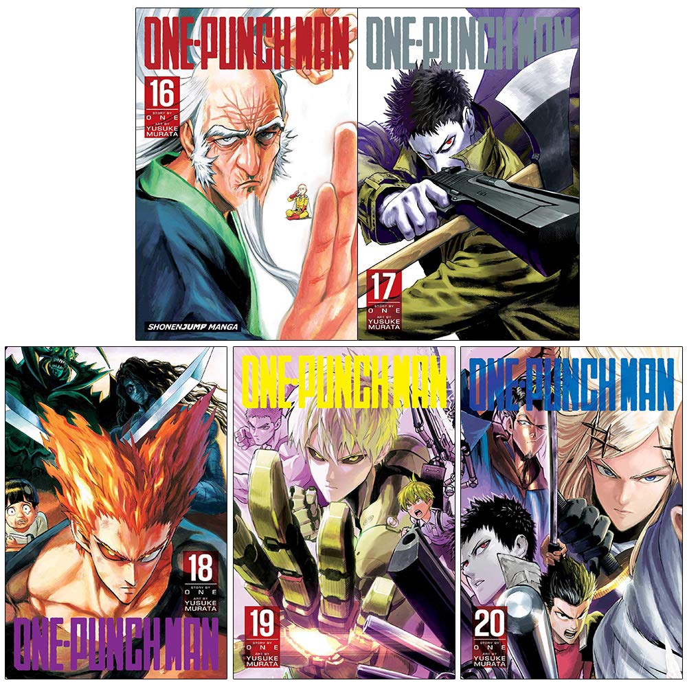 One-Punch Man Vol. 16-20 5-book paperback collection set front cover by ONE and Yusuke Murata