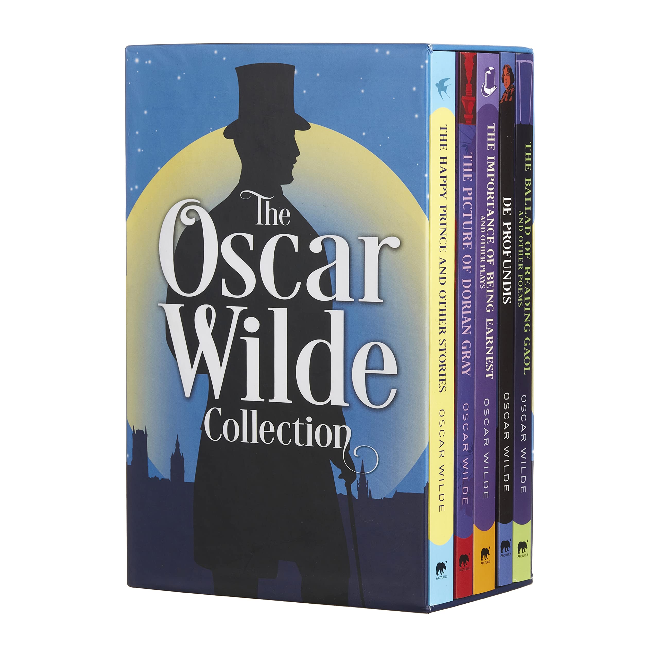 The Oscar Wilde Collection 5-book paperback boxed set by Oscar Wilde, front cover of the box showing all five titles