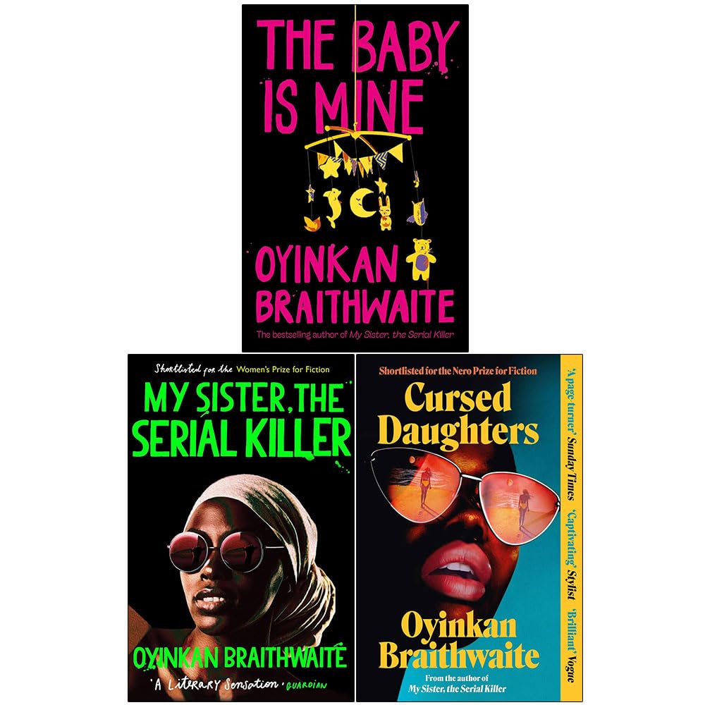 Oyinkan Braithwaite 3 Books Collection Set front cover, paperback fiction featuring My Sister, the Serial Killer